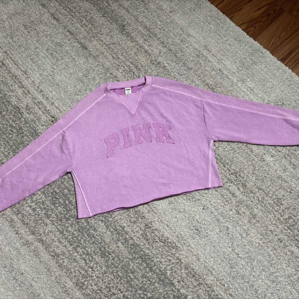 Victoria Secret Pink Cropped Sweatshirt